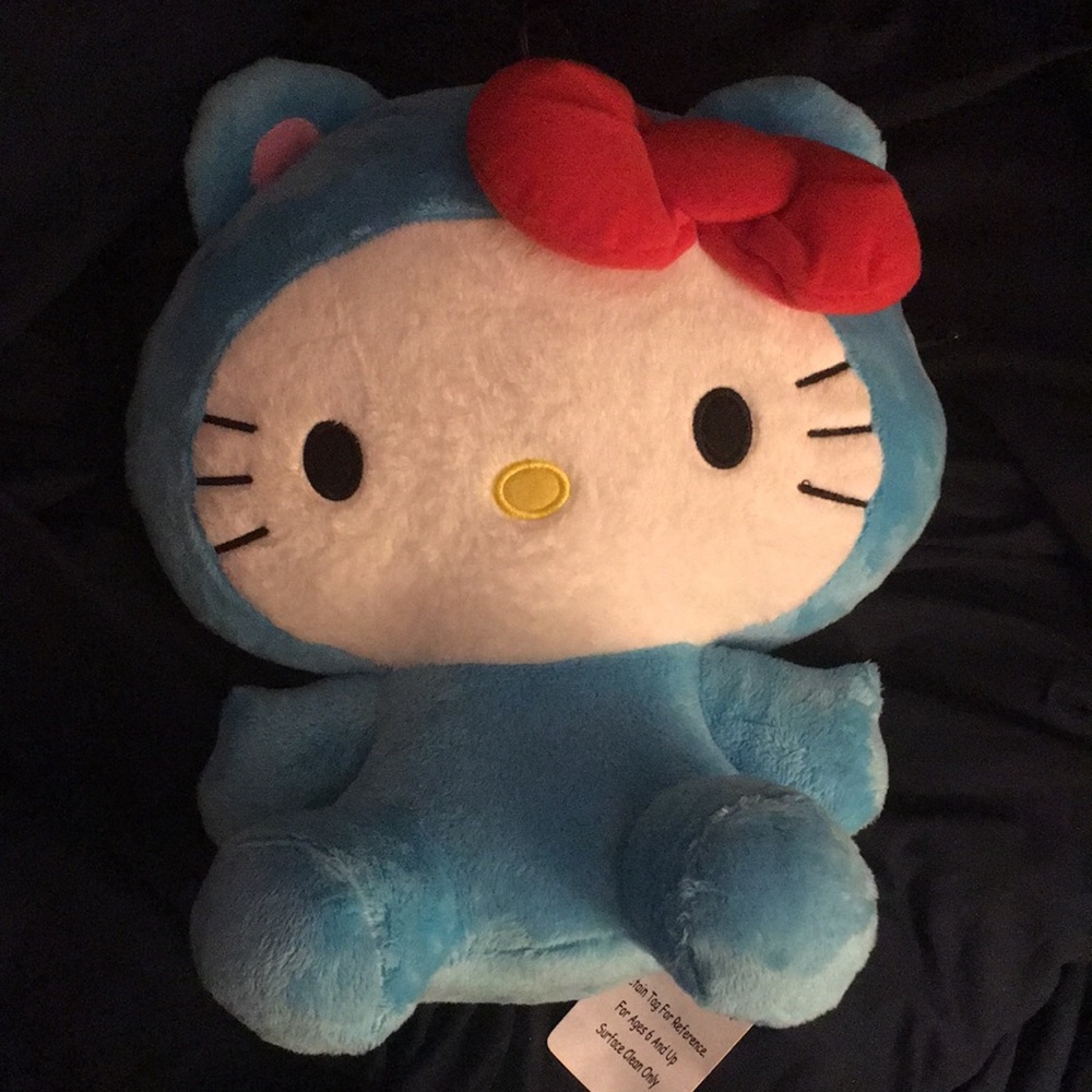 Large Blue Mouse Suit Hello Kitty Plush NWT